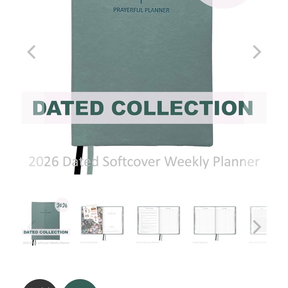 2026 Dated Softcover Weekly Planner - Mint